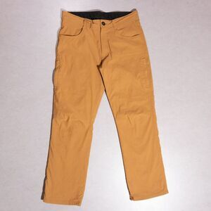 Orvis Fleece Lined Tan Khaki Stretch Water Repellent Outdoor Pants Men's 32x29
